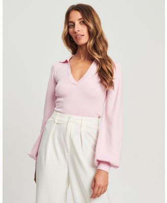 Tussah - Blaire Knit Top - Shirts & Polos (Pale Pink) Blaire Knit Top