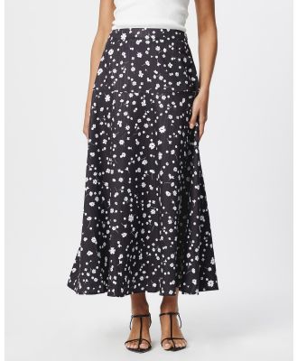 Tussah - Camryn Midi Skirt - Skirts (Black & White Ditsy) Camryn Midi Skirt