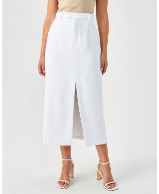 Tussah - Mandi Midi Skirt - Skirts (White) Mandi Midi Skirt