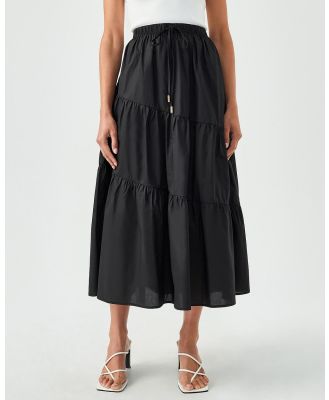 Tussah - Meg Midi Skirt - Skirts (Black) Meg Midi Skirt