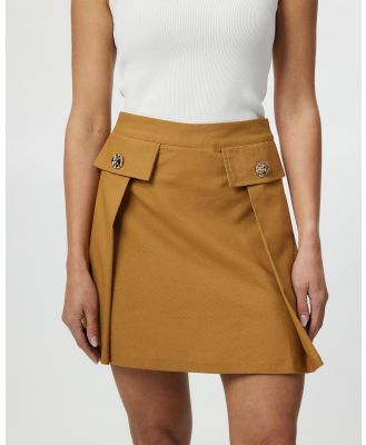 Tussah - Trixie Mini Skirt - Skirts (Tan) Trixie Mini Skirt