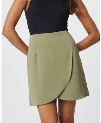 Tussah - Winnie Mini Skirt - Skirts (Khaki) Winnie Mini Skirt