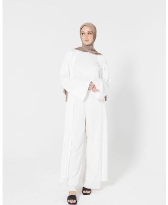 TWIICE - 'Aliyah' Crinkle Modest Pants - Pants (White) 'Aliyah' Crinkle Modest Pants