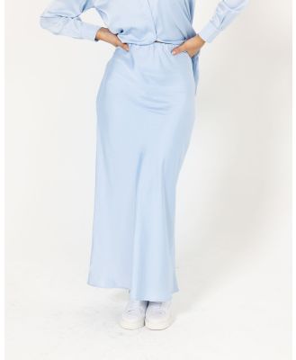 TWIICE - Seville Satin Skirt - Skirts (Sky Blue) Seville Satin Skirt