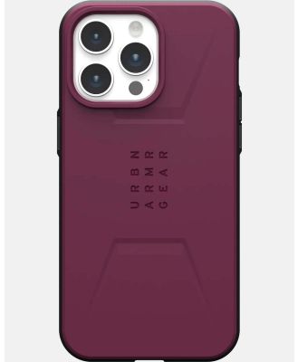 UAG - iPhone 15 Pro Max Civilian Magsafe Phone Case - Tech Accessories (Bordeaux) iPhone 15 Pro Max Civilian Magsafe Phone Case