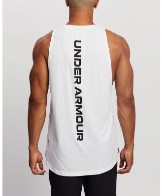 Under Armour - Baseline Cotton Tank - Muscle Tops (White & Black) Baseline Cotton Tank