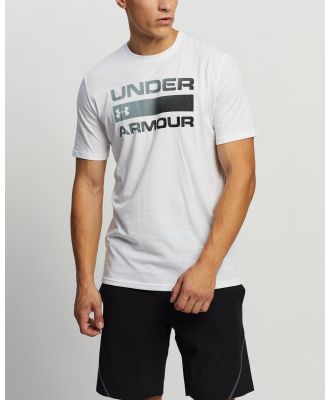 Under Armour - UA Team Issue Wordmark SS Tee - Short Sleeve T-Shirts (White & Black) UA Team Issue Wordmark SS Tee