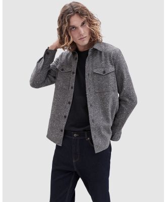 UNISON - Charcoal Nep L S Relaxed Fit Shirt - Casual shirts (Charcoal Nep) Charcoal Nep L-S Relaxed Fit Shirt