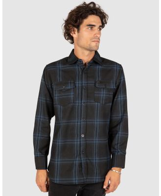 UNIT - Newtown Flannel Shirt - Shirts & Polos (BLUE) Newtown Flannel Shirt