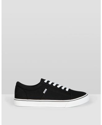 UNIT - UNIT Estate Canvas Shoe - Lifestyle Sneakers (BLACK WHITE) UNIT Estate Canvas Shoe