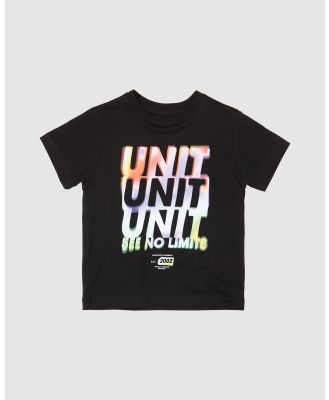 UNIT - UNIT Vivid Kids T Shirts - T-Shirts & Singlets (BLACK) UNIT Vivid Kids T-Shirts