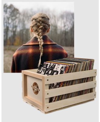 Universal Music - Crosley Record Storage Crate & Taylor Swift   Evermore   Double Vinyl Album Bundle - Home (N/A) Crosley Record Storage Crate & Taylor Swift - Evermore - Double Vinyl Album Bundle
