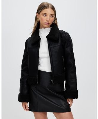 Unreal Fur - Berlin Cropped Jacket - Coats & Jackets (Black) Berlin Cropped Jacket