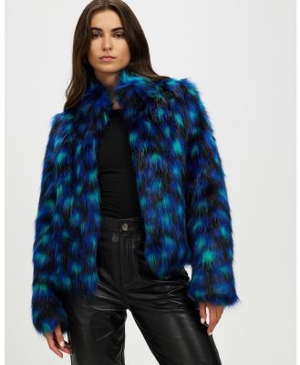 Unreal Fur - Firefly Jacket - Coats & Jackets (Blue Leopard) Firefly Jacket