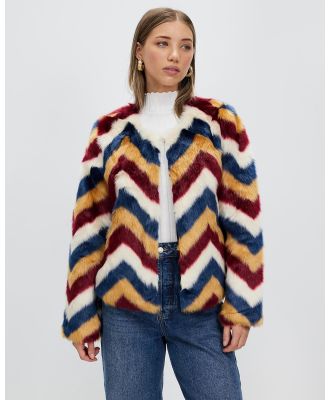 Unreal Fur - Frequency Jacket - Coats & Jackets (Zig-Zag Multi) Frequency Jacket