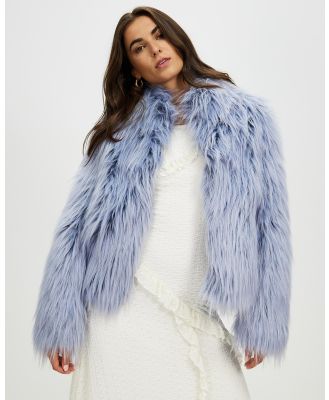 Unreal Fur - Fur Delish Jacket - Coats & Jackets (Pastel Blue) Fur Delish Jacket