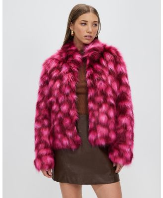 Unreal Fur - Glow Jacket - Coats & Jackets (Pink Leopard) Glow Jacket