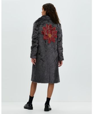 Unreal Fur - Moon Flower Coat - Coats & Jackets (Night Blossom) Moon Flower Coat