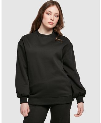 Urban Classics - UC Ladies Organic Oversized Crew - Crew Necks (Black) UC Ladies Organic Oversized Crew