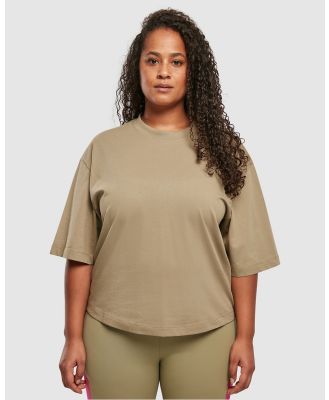 Urban Classics - UC Ladies Organic Oversized Tee - Short Sleeve T-Shirts (Khaki) UC Ladies Organic Oversized Tee