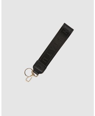 Urban Status - Webbing Wristlet Strap - Handbags (Black/Gold) Webbing Wristlet Strap