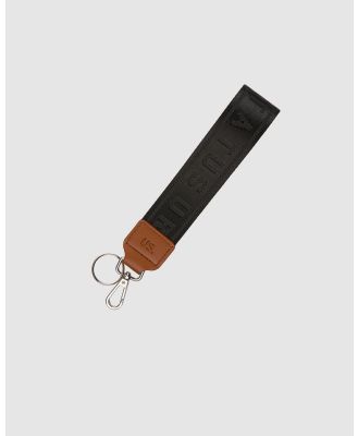 Urban Status - Webbing Wristlet Strap - Handbags (Black/Tan) Webbing Wristlet Strap