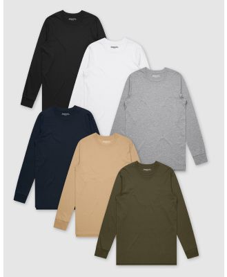 Vacancy Co - 6 Pack Vacant Long Sleeve   Youth - Long Sleeve T-Shirts (Multi) 6-Pack Vacant Long Sleeve - Youth
