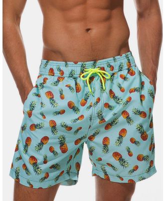 Vacancy Co - Pineapple Crush Swim Short - Shorts (Blue) Pineapple Crush Swim Short