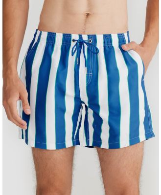 Vacay Swimwear - Helsinki Swim Shorts - Shorts (Blue & White) Helsinki Swim Shorts