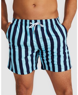Vacay Swimwear - Ischia Swim Shorts - Swimwear (Navy & Light Blue) Ischia Swim Shorts