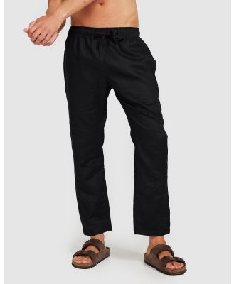Vacay Swimwear - Linen Pants Black - Pants (Black) Linen Pants Black