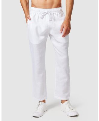 Vacay Swimwear - Linen Pants White - Pants (White) Linen Pants White