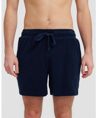Vacay Swimwear - Navy Terry Shorts - Shorts (Blue) Navy Terry Shorts