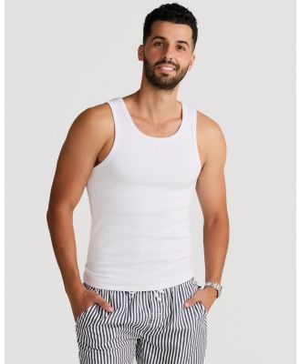 Vacay Swimwear - Rib Singlet White - T-Shirts & Singlets (White) Rib Singlet White
