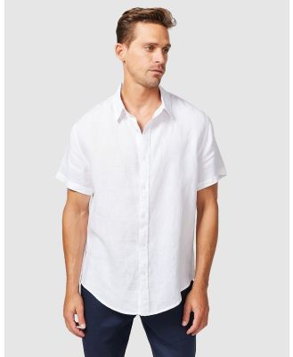 Vacay Swimwear - S S White Linen Shirt - Shirts & Polos (White) S-S White Linen Shirt