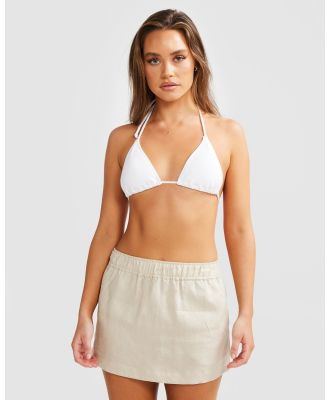 Vacay Swimwear - Sand Linen Skirt - Skirts (Sand) Sand Linen Skirt