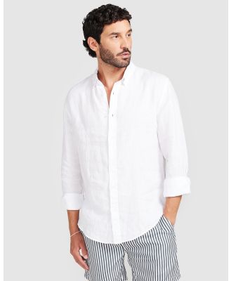 Vacay Swimwear - White Linen Shirt - Casual shirts (White) White Linen Shirt