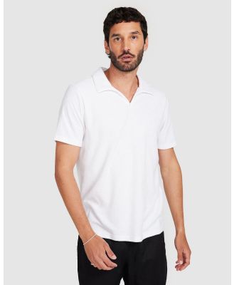 Vacay Swimwear - White Terry Polo - Casual shirts (White) White Terry Polo