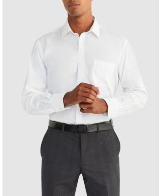 Van Heusen - Classic Relaxed Fit Solid Colour Shirt - Shirts & Polos (WHITE) Classic Relaxed Fit Solid Colour Shirt