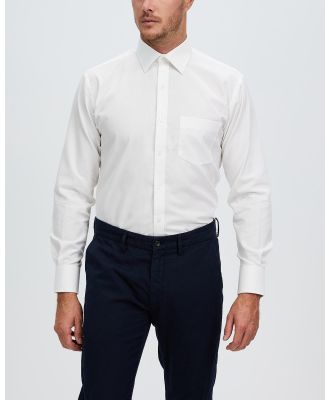 Van Heusen - Euro Tailored Fit Shirt Self Stripe - Shirts & Polos (WHITE) Euro Tailored Fit Shirt Self Stripe