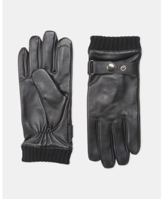 Van Heusen - Leather Gloves - Scarves & Gloves (BLACK) Leather Gloves