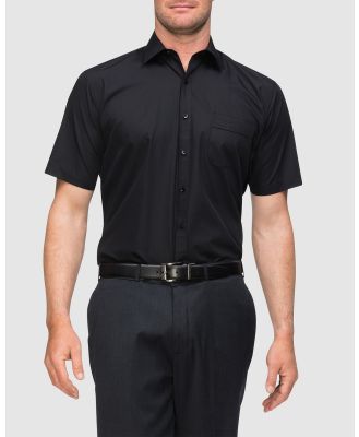 Van Heusen - Short Sleeve Shirt Solid - Shirts & Polos (BLACK) Short Sleeve Shirt Solid