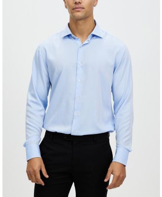 Van Heusen - Textured Wash N Wear Shirt  - Shirts & Polos (BLUE) Textured Wash-N-Wear Shirt