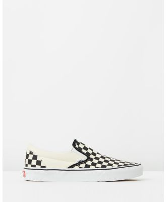 Vans - Classic Slip On   Unisex - Slip-On Sneakers (Black & White Checker & White) Classic Slip-On - Unisex