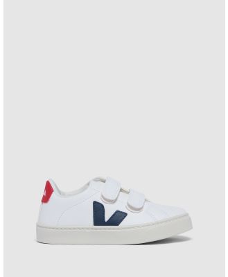 Veja - Esplar Small V II Youth - Sneakers (White/Navy/Red) Esplar Small V II Youth