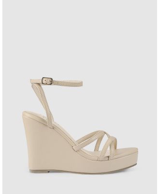 Verali - Amore Strappy Wedges - Wedges (Nude Smooth) Amore Strappy Wedges