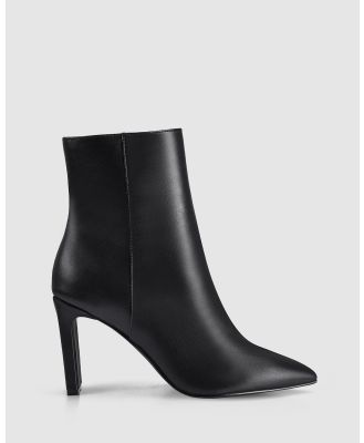 Verali - Effigy Heeled Ankle Boots - Boots (Black Smooth) Effigy Heeled Ankle Boots