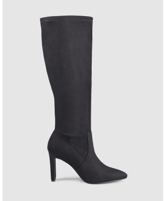Verali - Effy Tall Boots - Knee-High Boots (Black Micro) Effy Tall Boots