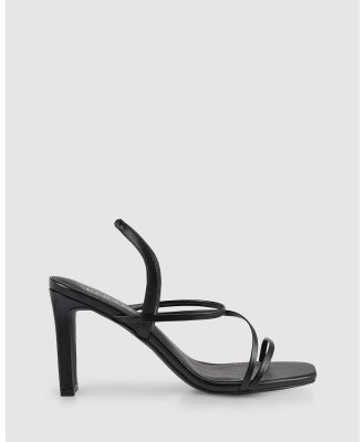Verali - King Strappy Heels - Sandals (Black Smooth) King Strappy Heels