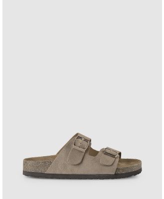 Verali - Xylo Foot Bed Slides - Sandals (Taupe Micro) Xylo Foot Bed Slides